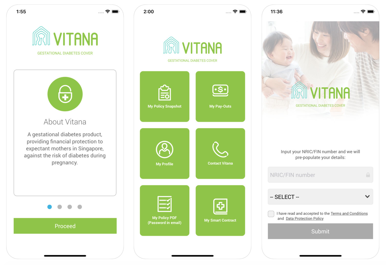 Vitana App Screenshots