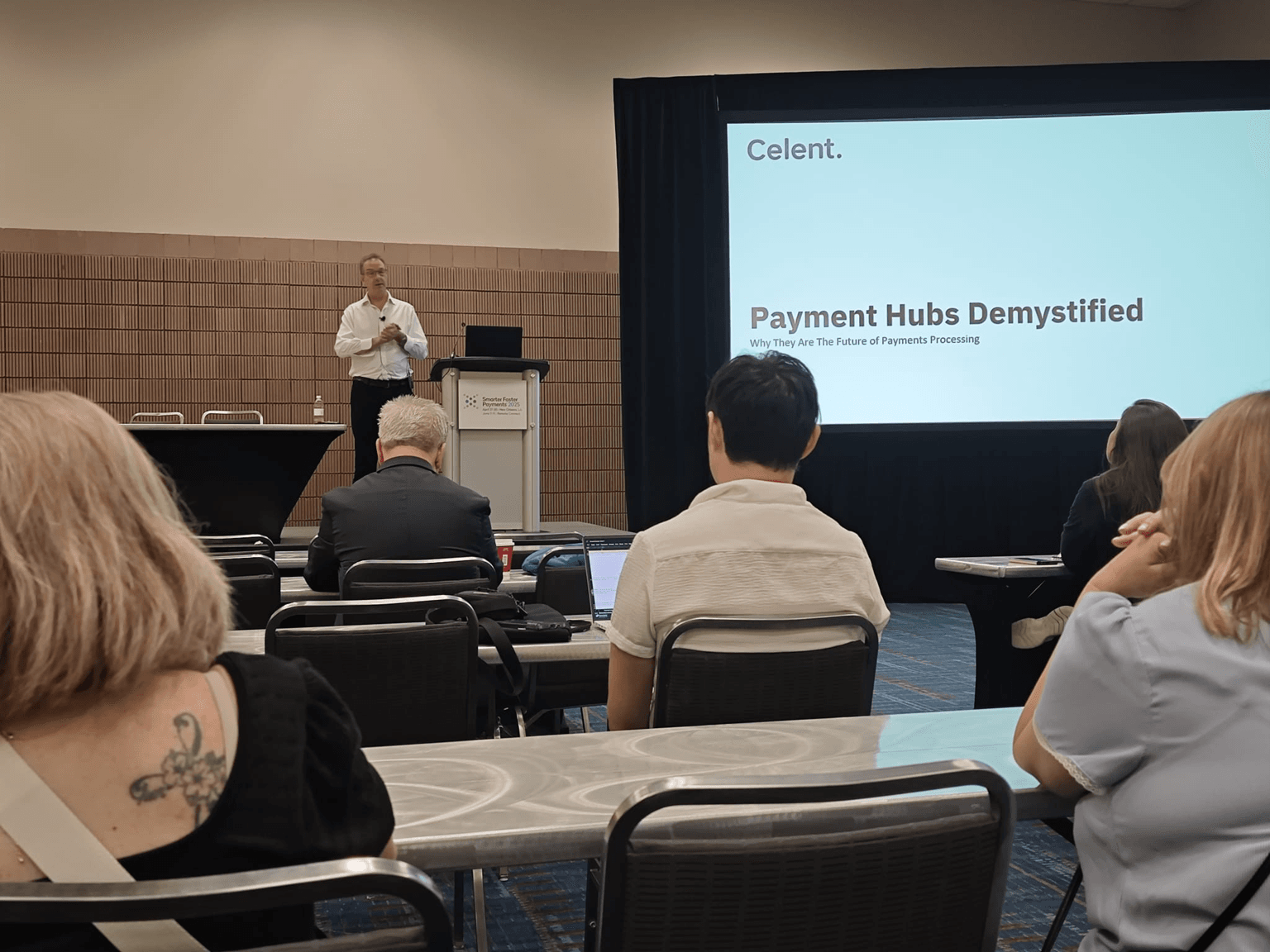 Gareth presenting at Nacha 2025